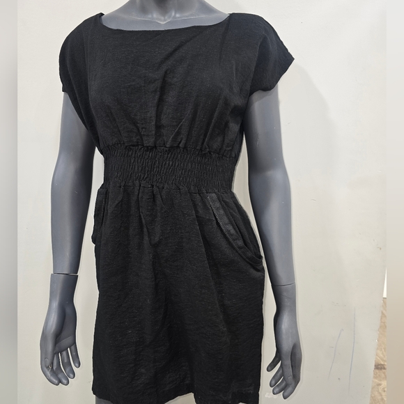 poetry black dresses Jolene Linen Dress